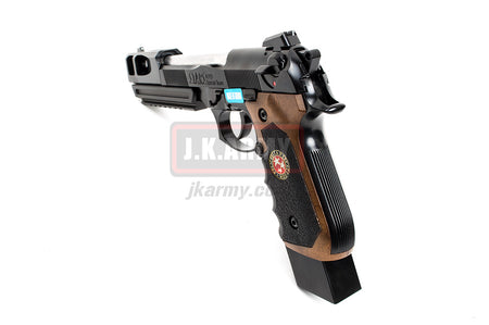 SAMURAI EDGE B.Burton MOD Full Metal M92 ( Semi ) ( Brown Grip )