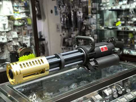 ITP Mini Vulcan 6mm BBs Ammo Expanding Flash Hider For Classic Army CA M133 Mini Vulcan ( 1200 Rounds )-Silver