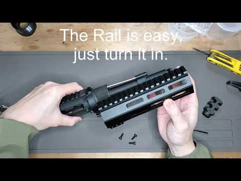 RGW M4 QD Takedown System M-LOK Rail Handguard for TM MWS / WE / VFC M4 AR15 GBB ( 4" / 7" / 9" / 12" )-12" Rail