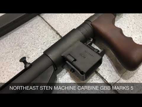 Northeast STEN Gun MK 5 GBBR , STEN MACHINE CARBINE GBB MARKS 5 ( Black )