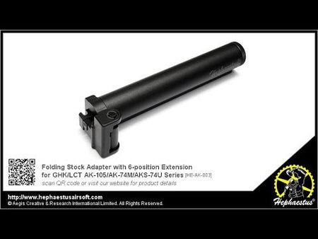 Hephaestus Folding Stock Adapter with 6-position Extension for GHK / LCT AK Series