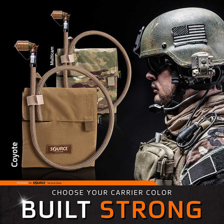 SOURCE Kangaroo Collapsible Canteen 1L with Hydration Pouch ( Coyote )