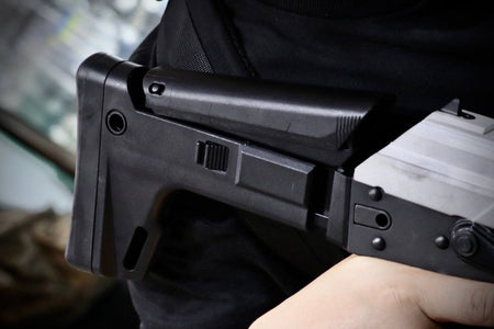 Bow Master GMF ACR Style Adjustable Folding Stock For GHK AK GBBR Series -Tan