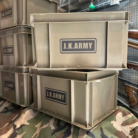 J.K.ARMY Storage Box with Lid 21.5L ( Olive Drab OD )