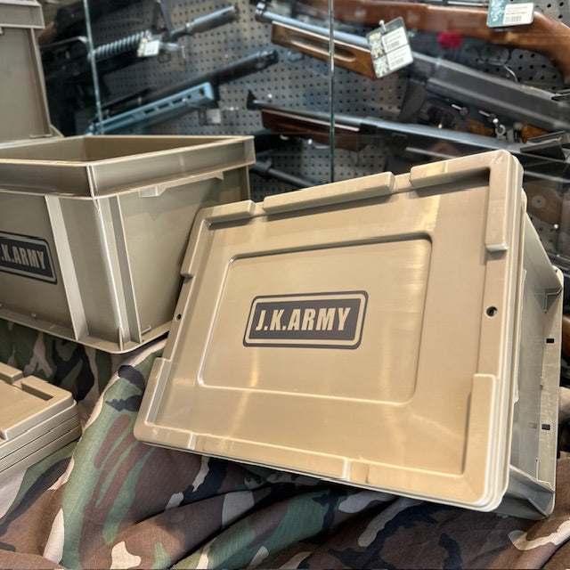 J.K.ARMY Storage Box with Lid 21.5L ( Olive Drab OD )
