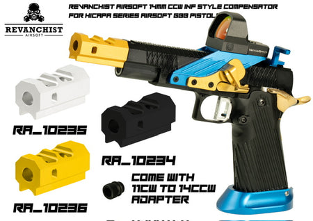 Revanchist 14mm CCW INF Style Compensator For Hi-Capa GBBP Series-Gold