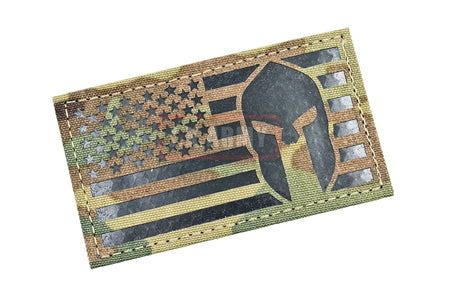 Infra Red Patch - Spartan Helmet US Flag - Multicam ( Free Shipping )