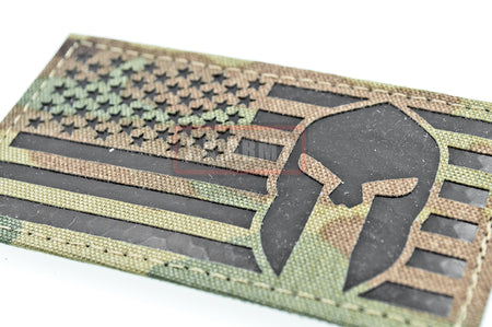 Infra Red Patch - Spartan Helmet US Flag - Multicam ( Free Shipping )