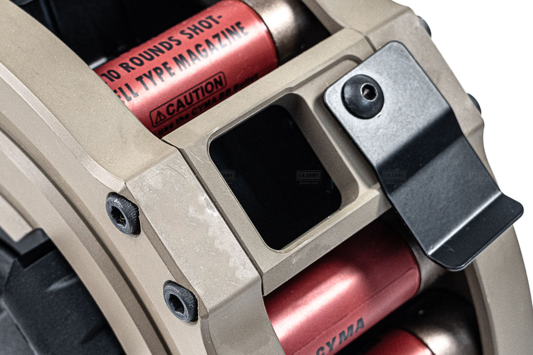 ITP SAIGA Shotgun Drum Magazine Kit For Marui TM SAIGA 12 SBS GBB Shotgun -FDE