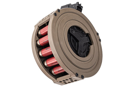 ITP SAIGA 12K Shotgun Drum Magazine Kit For Marui TM SAIGA-12 GBB Series-Black