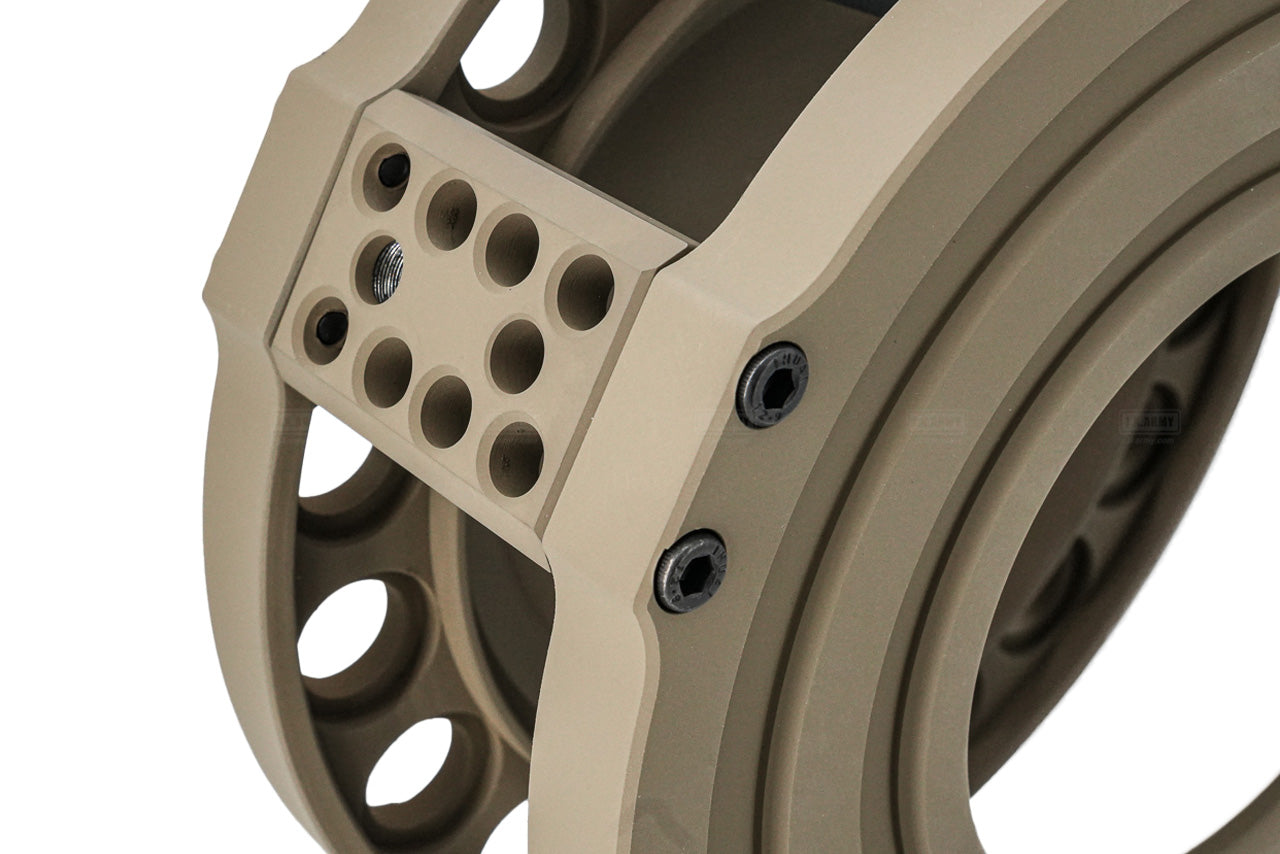 ITP SAIGA Shotgun Drum Magazine Kit For Marui TM SAIGA 12 SBS GBB Shotgun -FDE