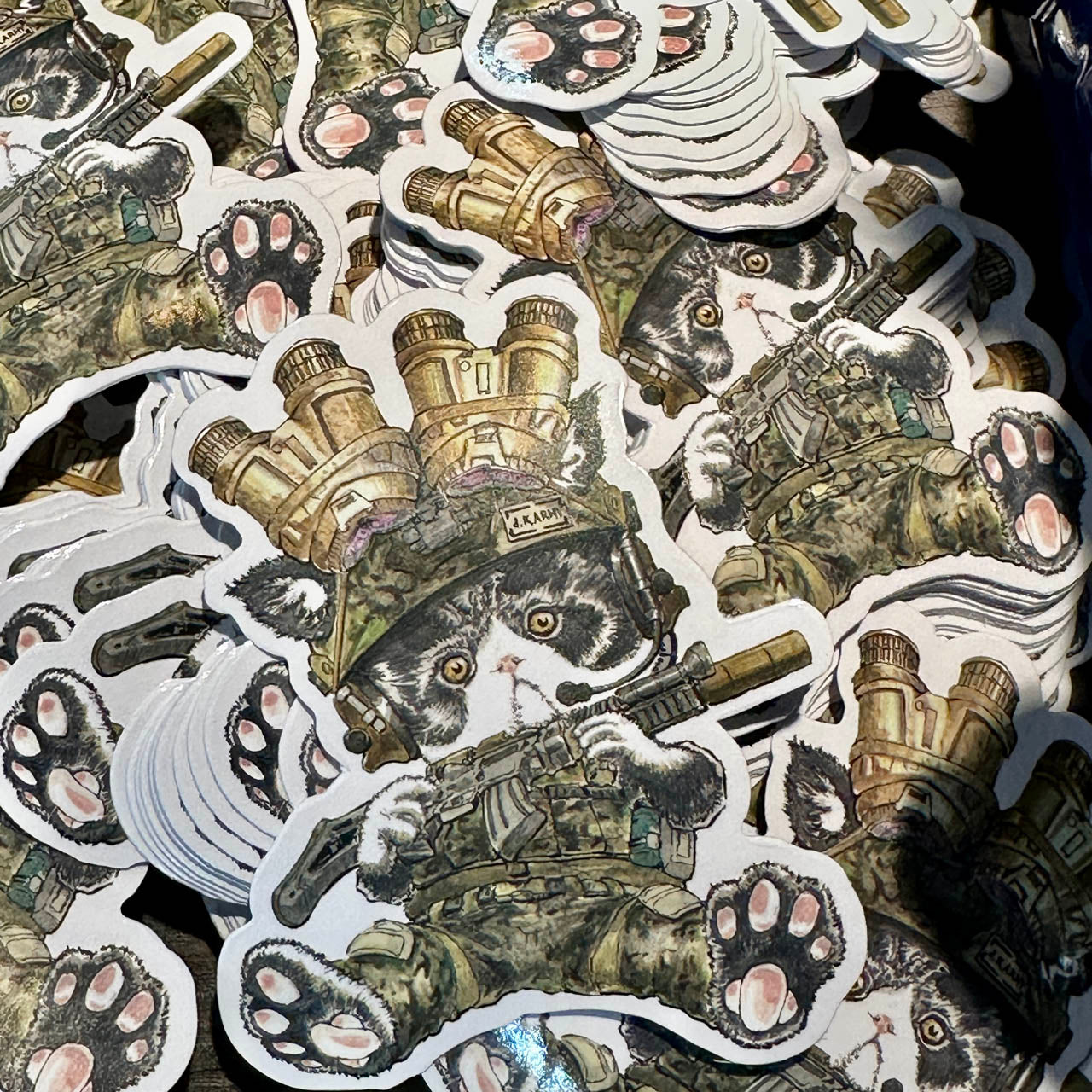 J.K.ARMY Prozi Cat Milsim Style Sticker ( 2pcs ) ( Free Shipping ) #jkarmycat #jkarmymeow #jkmeow