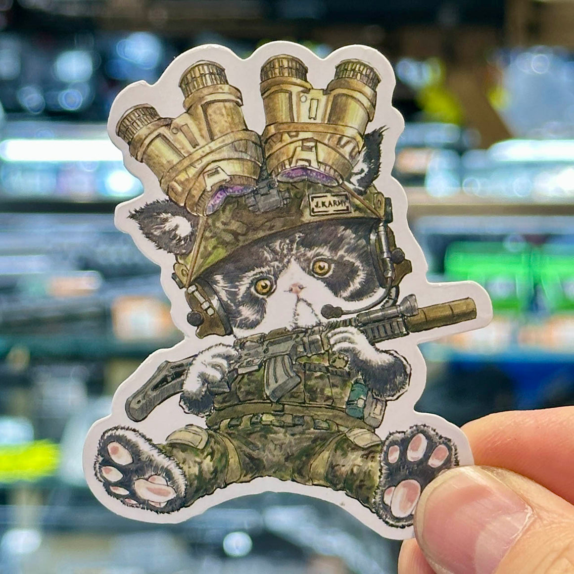 J.K.ARMY Prozi Cat Milsim Style Sticker ( 2pcs ) ( Free Shipping ) #jkarmycat #jkarmymeow #jkmeow