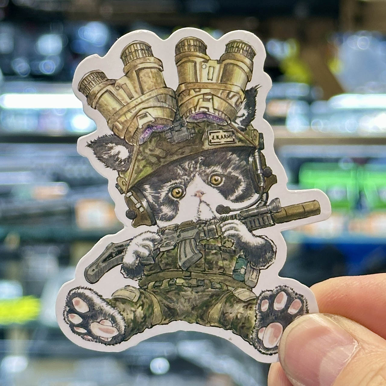 J.K.ARMY Prozi Cat Milsim Style Sticker ( 2pcs ) ( Free Shipping ) #jkarmycat #jkarmymeow #jkmeow