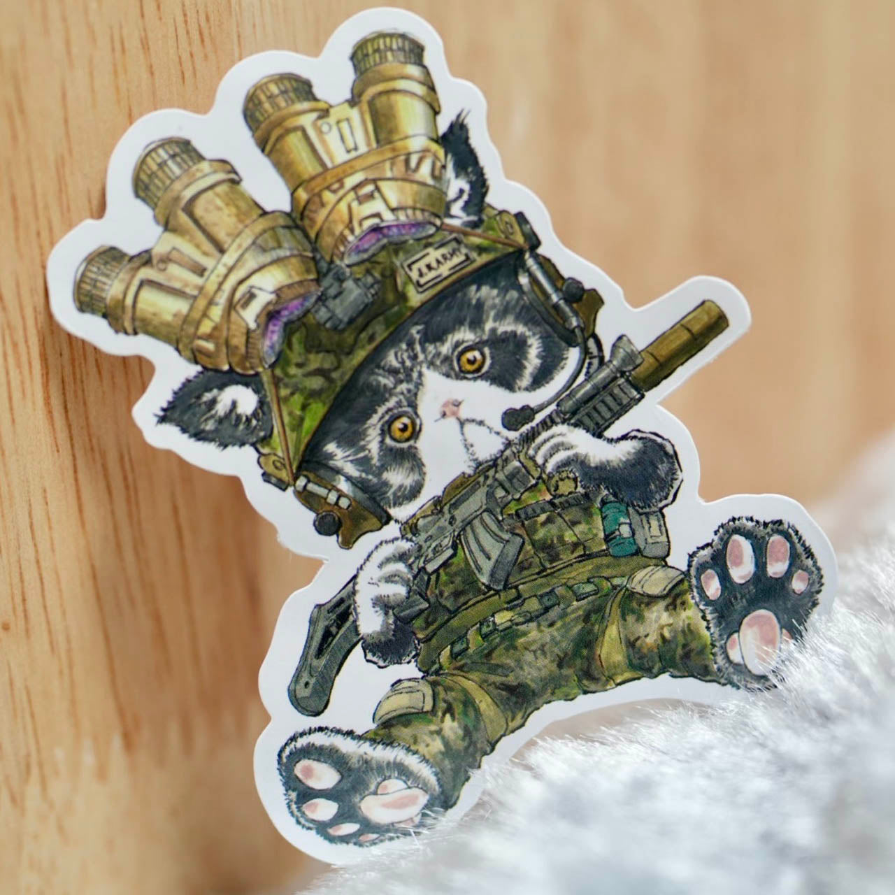 J.K.ARMY Prozi Cat Milsim Style Sticker ( 2pcs ) ( Free Shipping ) #jkarmycat #jkarmymeow #jkmeow