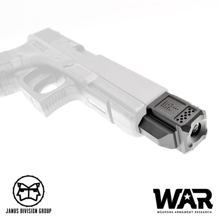 JDG WAR A10 Compensator 14mm CCW for Airsoft Glock Gen3 Model ( Licensed by WAR ) ( Black ) ( G17 GEN3 )