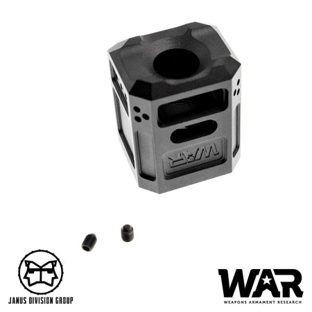 JDG WAR A10 Compensator 14mm CCW for Airsoft Glock Gen3 Model ( Licensed by WAR ) ( Black ) ( G17 GEN3 )