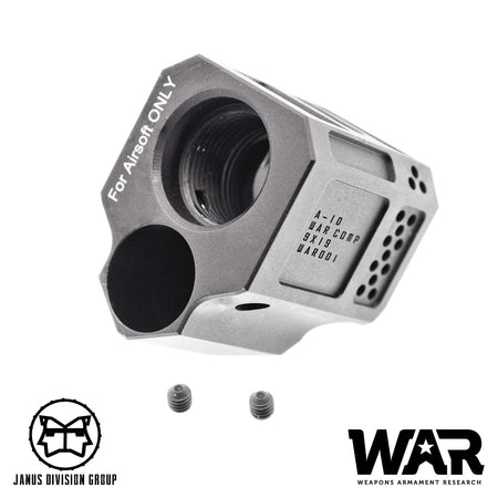 JDG WAR A10 Compensator 14mm CCW for Airsoft Glock Gen4 Model ( Licensed by WAR ) ( Black )