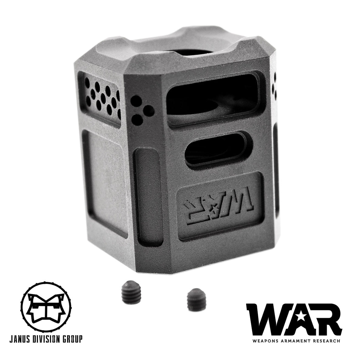 JDG WAR A10 Compensator 14mm CCW for Airsoft Glock Gen4 Model ( Licensed by WAR ) ( Black )