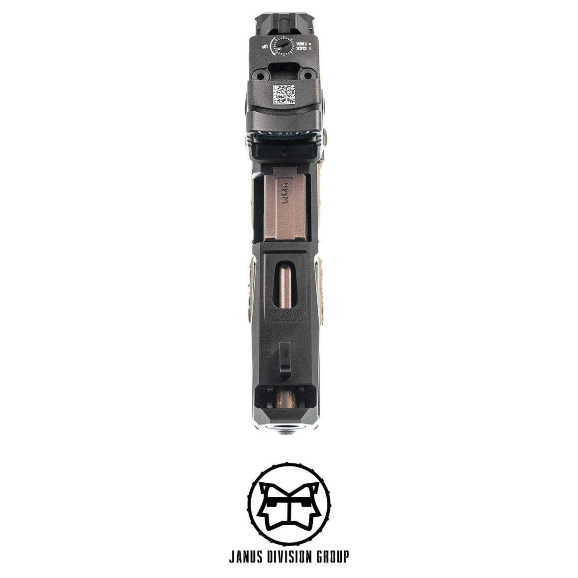 JDG WAR Afterburner RMR Slide Set for UMAREX Glock 19 Gen3 Airsoft Pistol  ( Licensed by WAR ) ( Black Slide )-Bronze