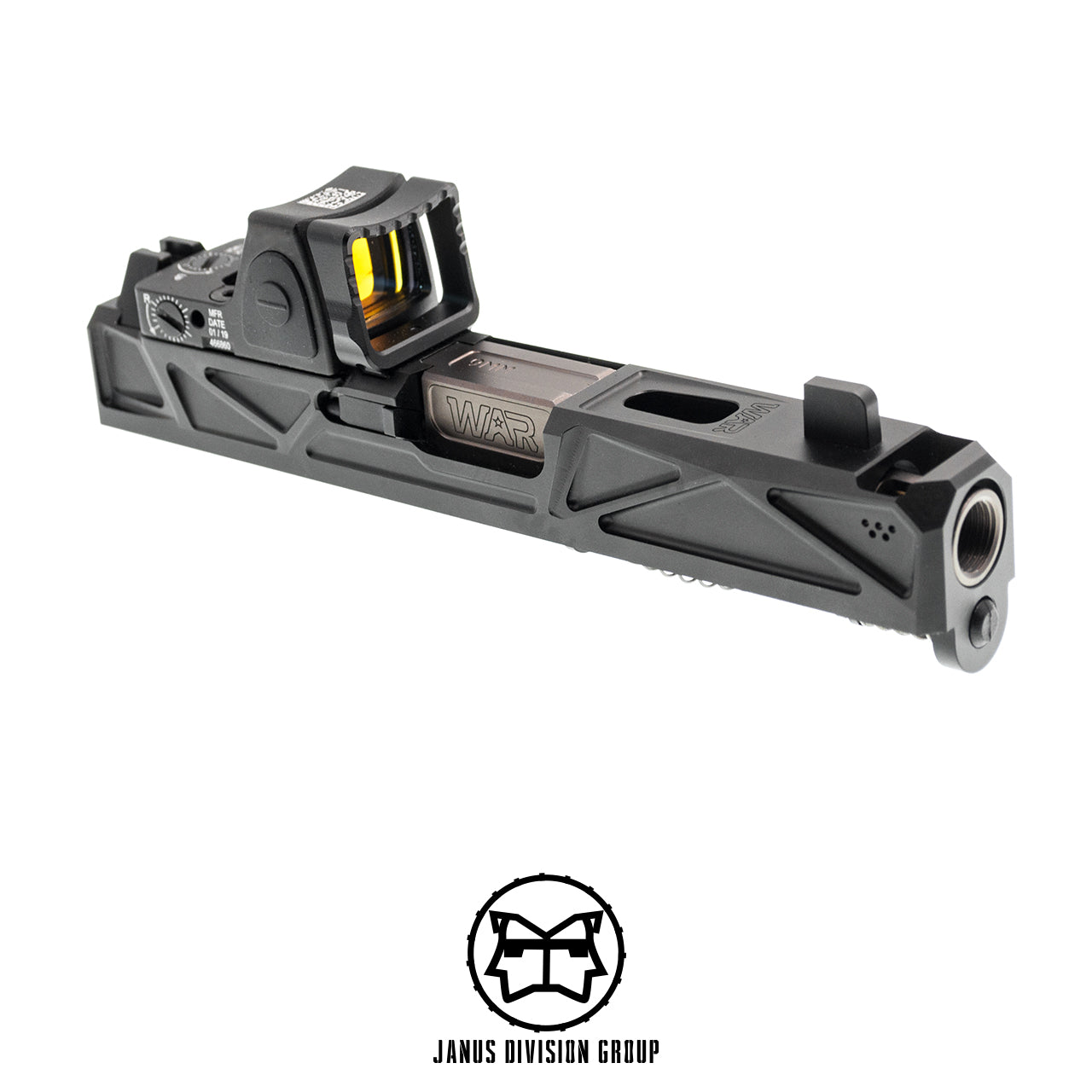 JDG WAR Afterburner RMR Slide Set for UMAREX Glock 19 Gen3 Airsoft Pistol  ( Licensed by WAR ) ( Black Slide )-Bronze