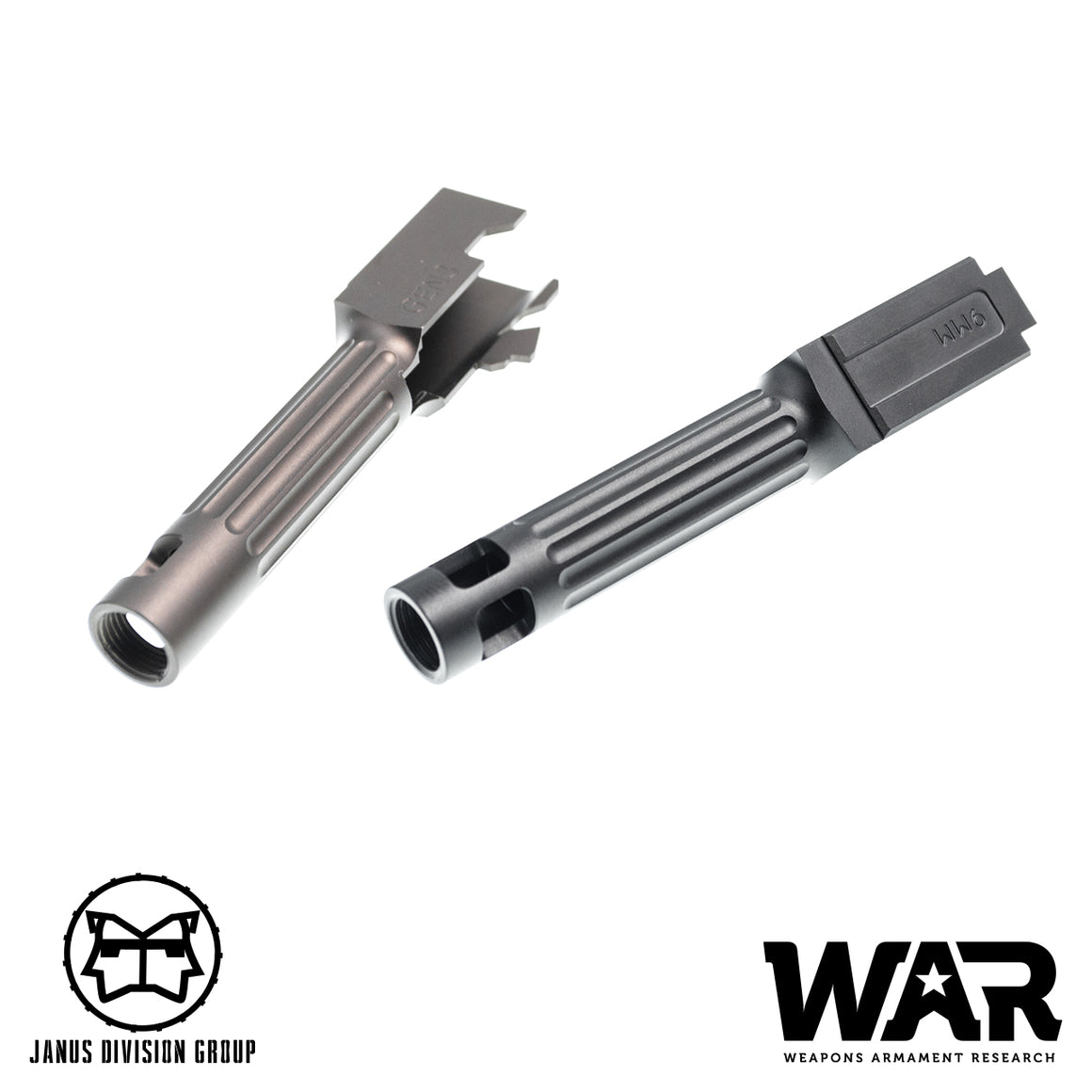 JDG WAR Afterburner RMR Slide Set for UMAREX Glock 19 Gen3 Airsoft Pistol  ( Licensed by WAR ) ( Black Slide )-Bronze