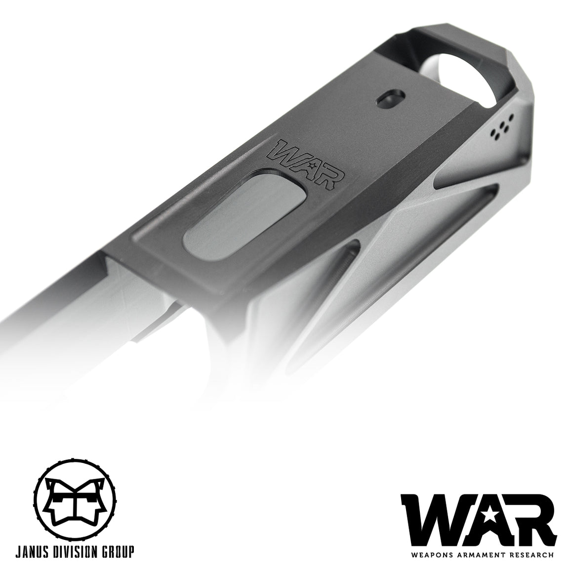 JDG WAR Afterburner RMR Slide Set for UMAREX Glock 19 Gen3 Airsoft Pistol  ( Licensed by WAR ) ( Black Slide )-Bronze