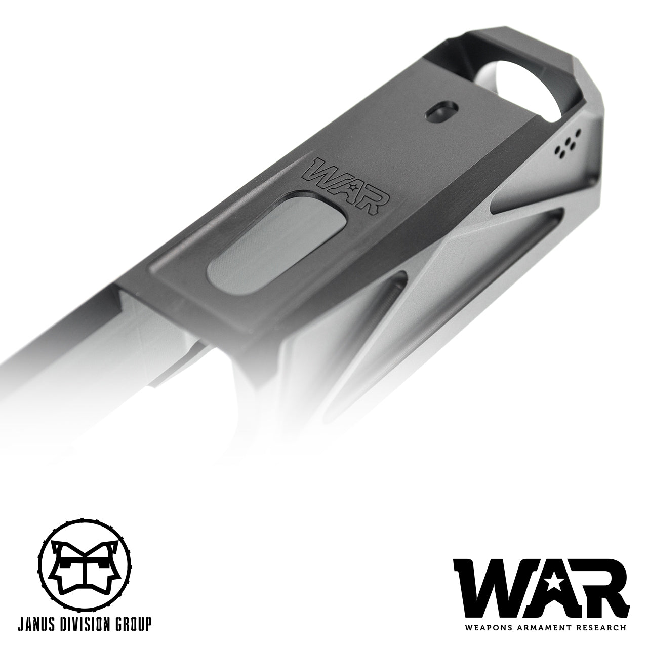 JDG WAR Afterburner RMR Slide Set for UMAREX Glock 19 Gen3 Airsoft Pistol  ( Licensed by WAR ) ( Black Slide )-Bronze