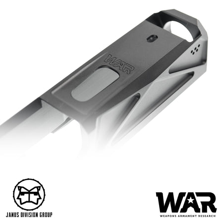 JDG WAR Afterburner RMR Slide Set for UMAREX Glock 19 Gen3 Airsoft Pistol  ( Licensed by WAR ) ( Black Slide )-Bronze