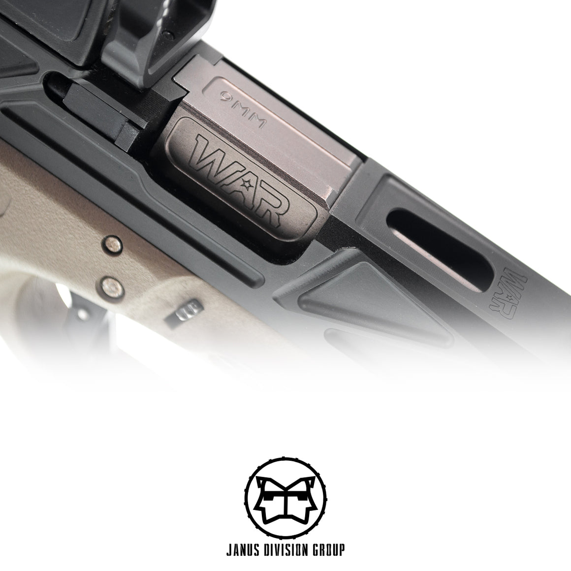 JDG WAR Afterburner RMR Slide Set for UMAREX Glock 19 Gen3 Airsoft Pistol  ( Licensed by WAR ) ( Black Slide )-Bronze