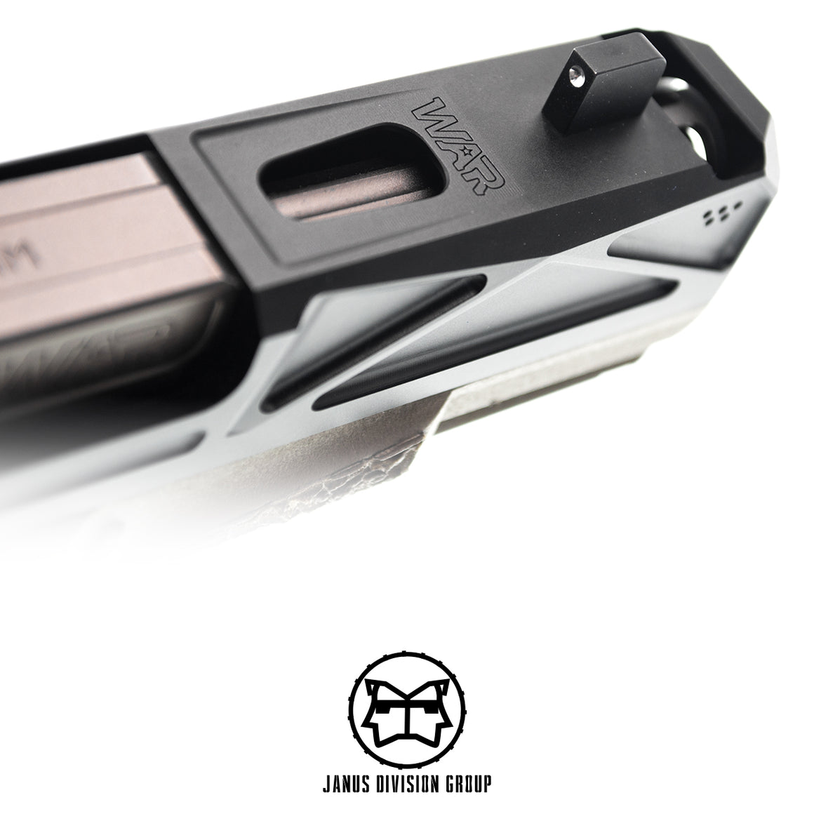 JDG WAR Afterburner RMR Slide Set for UMAREX Glock 19 Gen3 Airsoft Pistol  ( Licensed by WAR ) ( Black Slide )-Bronze