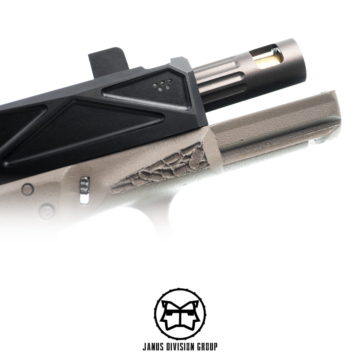 JDG WAR Afterburner RMR Slide Set for UMAREX Glock 19 Gen3 Airsoft Pistol  ( Licensed by WAR ) ( Black Slide )-Bronze