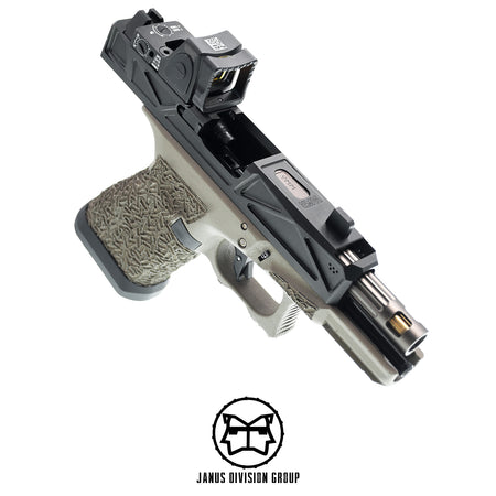 JDG WAR Afterburner RMR Slide Set for UMAREX Glock 19 Gen3 Airsoft Pistol  ( Licensed by WAR ) ( Black Slide )-Bronze