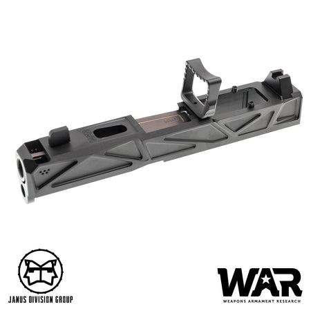 JDG WAR Afterburner RMR Slide Set for UMAREX Glock 19 Gen3 Airsoft Pistol  ( Licensed by WAR ) ( Black Slide )-Bronze