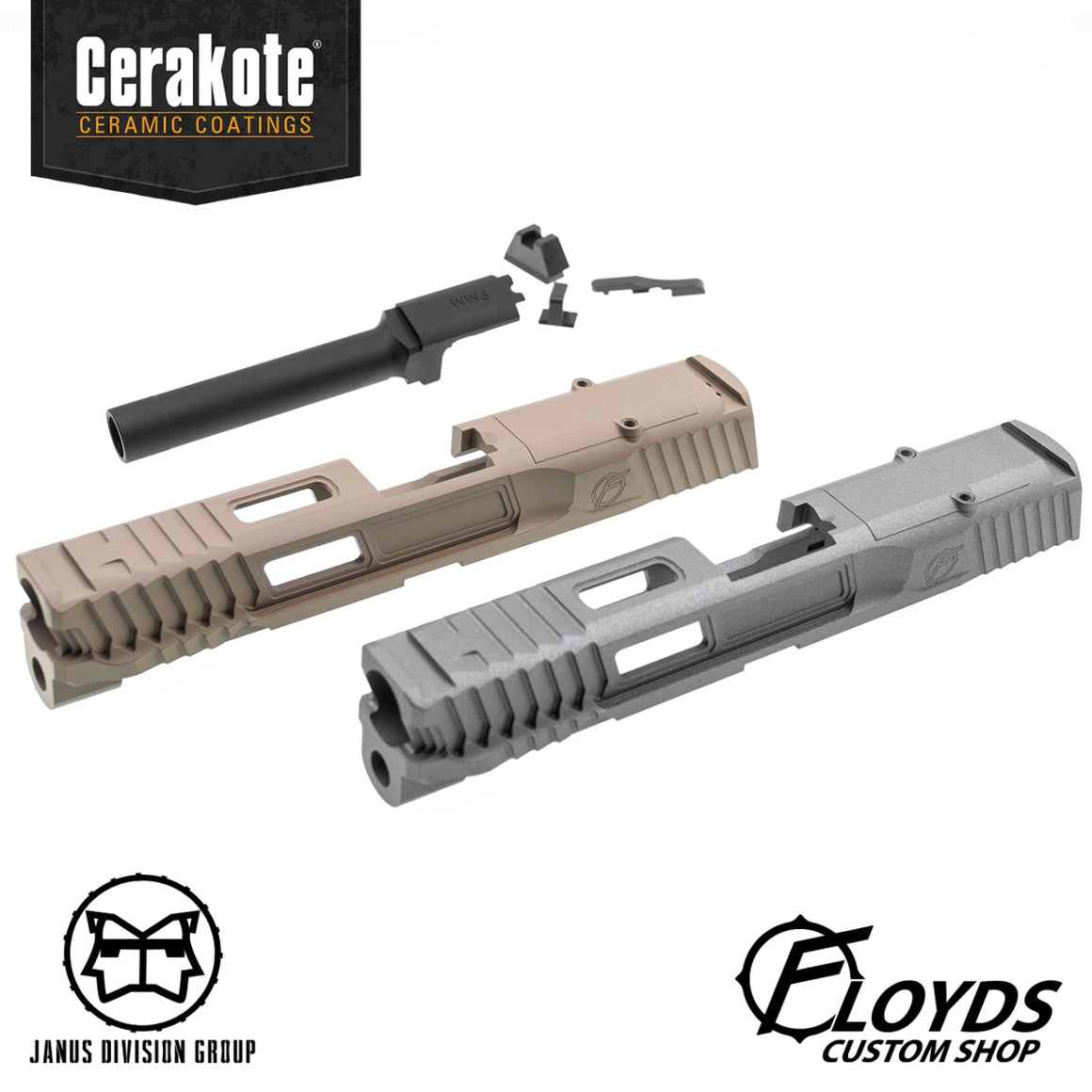 JKA Custom - JDG Floyds Licensed The Poseidon Style M&P RMR Cut Slide TM M&P9L GBB Pistol ( Black )