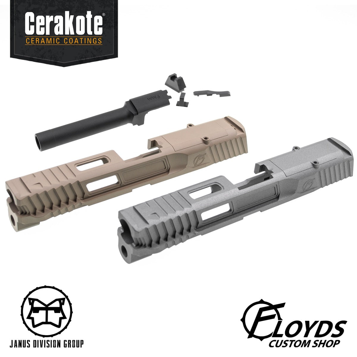 JKA Custom - JDG Floyds Licensed The Poseidon Style M&P RMR Cut Slide TM M&P9L GBB Pistol ( Black )