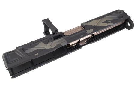 JDG WAR Afterburner RMR Slide Set for UMAREX Glock 19 Gen3 Airsoft Pistol ( Licensed by WAR ) ( Cerakote MutliCam Black Slide )