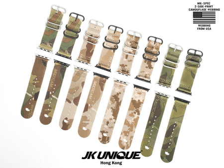JK UNIQUE CAMO NYLON Apple Watch Strap 42mm 44mm 45mm