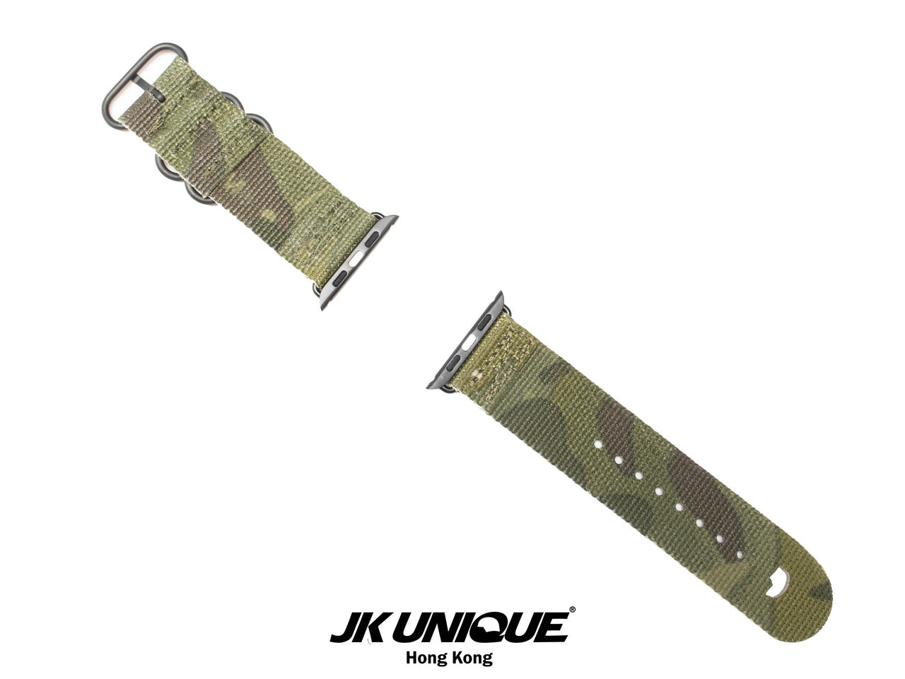 JK UNIQUE CAMO NYLON Apple Watch Strap 42mm Black Buckle - Multicam Tropic