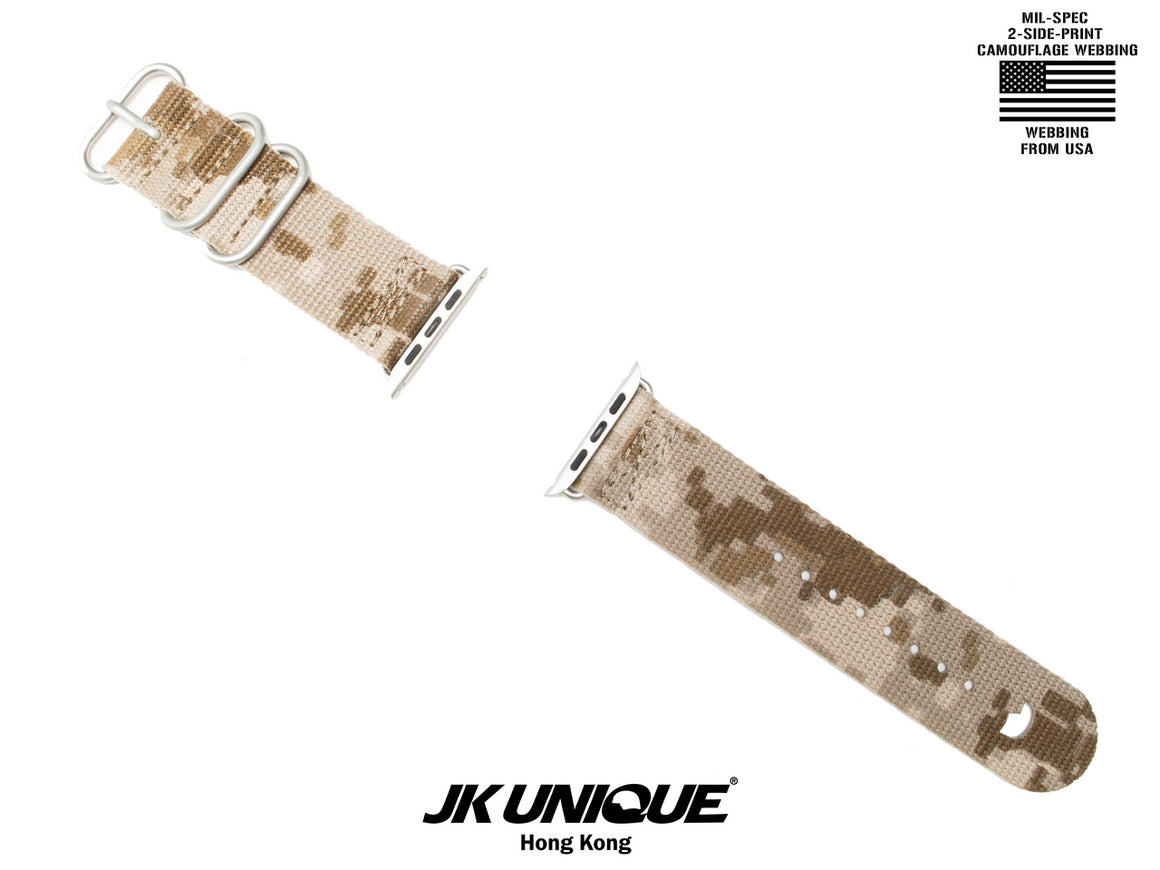 JK UNIQUE CAMO NYLON Apple Watch Strap 42mm 44mm 45mm