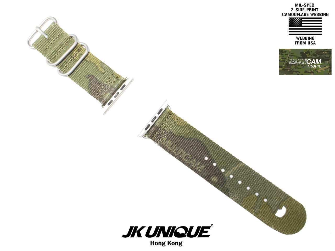 JK UNIQUE CAMO NYLON Apple Watch Strap 42mm 44mm 45mm
