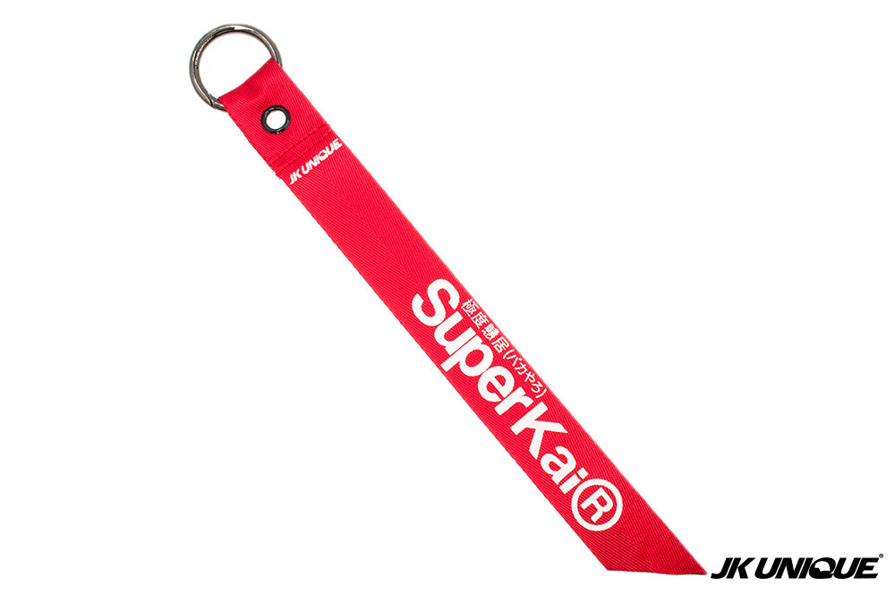 JK UNIQUE RB Webbing Keychain 13Inch - Super Kai 極度戇居 ( Red )