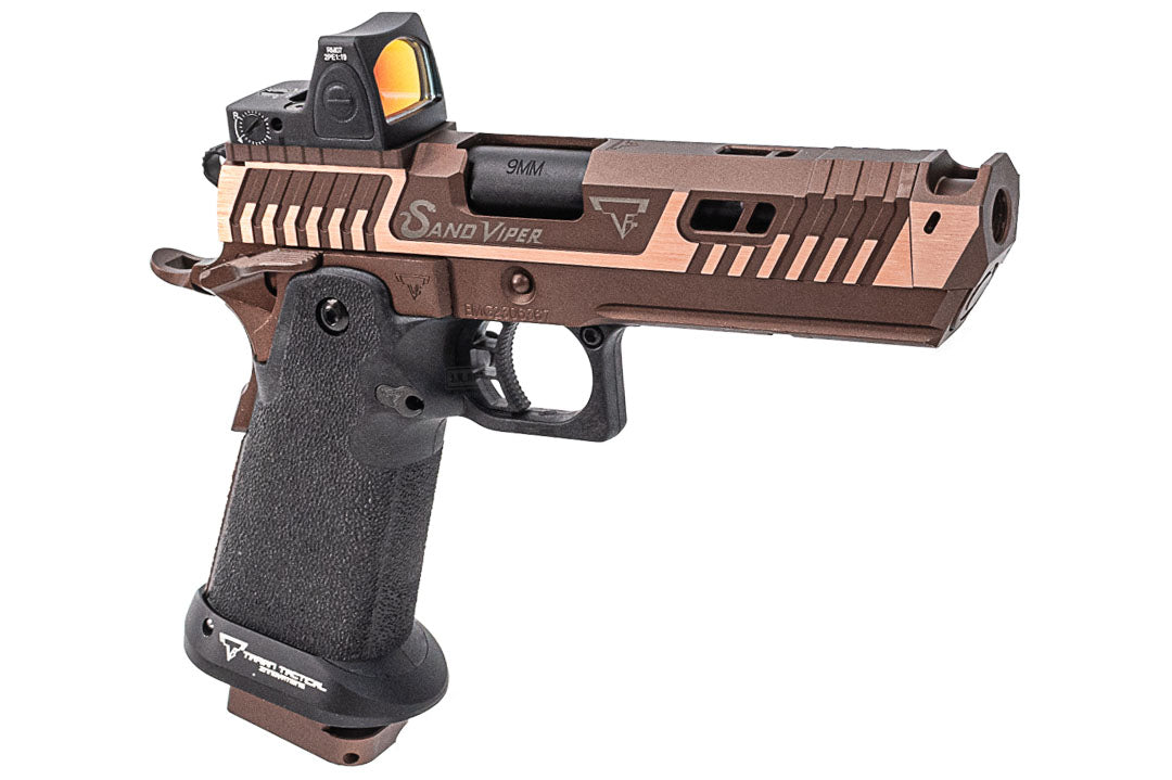 EMG TTI Licensed JW4 Sand Viper Hi-Capa GBB Pistol Airsoft With SOTAC Metal RMR Optic ( JKTG Custom Made )