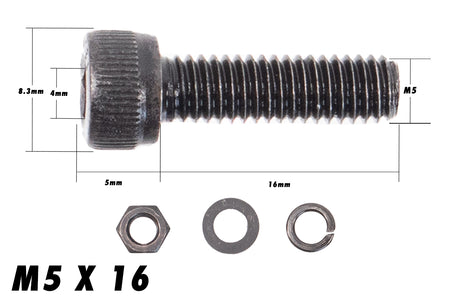 M5 X 16 Hexagon Screw Set ( With Spacer & Cap ) For GBB Spec Pistol Grip