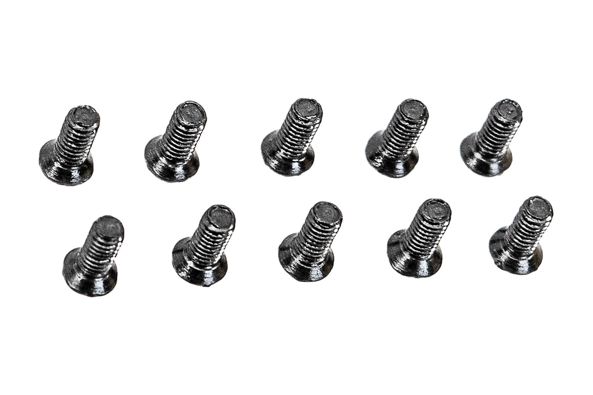 M2.5 x 6 Metal Black Screw Flat / Countersunk Phillips Cross Socket Screw ( Pack of 10pcs )