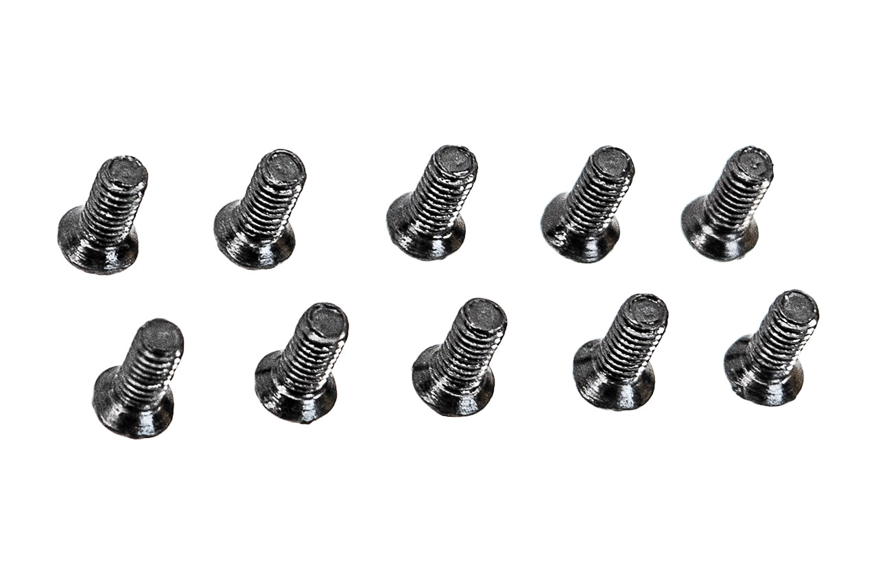 M2.5 x 6 Metal Black Screw Flat / Countersunk Phillips Cross Socket Screw ( Pack of 10pcs )