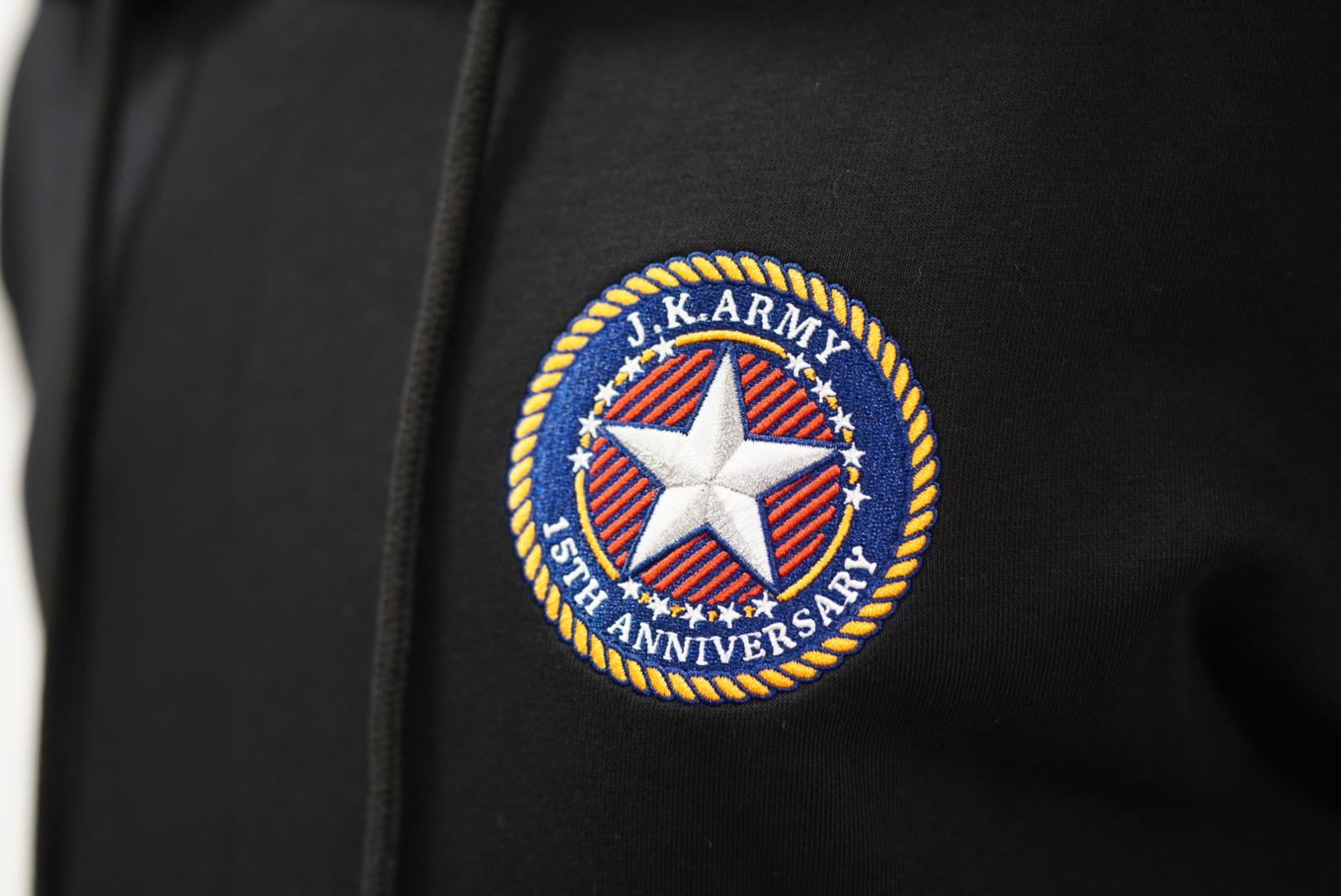 J.K.ARMY 15th Anniversary " Your Eternal Reinforcement " Hooded Sweatshirt ( Black )-XXXL