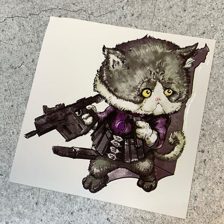 J.K.ARMY Prozi Cat Killer Style #MIL03 PVC Sticker ( 1Set / 4pcs ) ( Free Shipping ) #jkarmycat #jkarmymeow #jkmeow