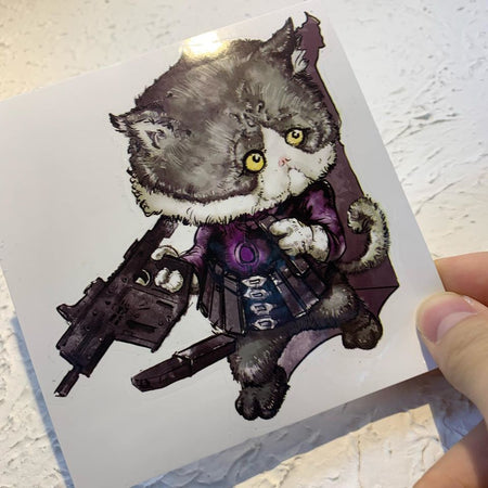 J.K.ARMY Prozi Cat Killer Style #MIL03 PVC Sticker ( 1Set / 4pcs ) ( Free Shipping ) #jkarmycat #jkarmymeow #jkmeow