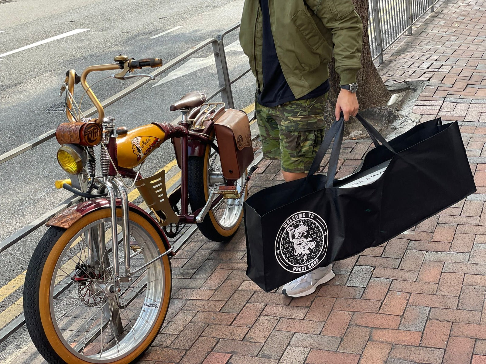 PROZI CAT MEOW Eco Carrier Bag ( Black , Type 01 , Gun Bag )